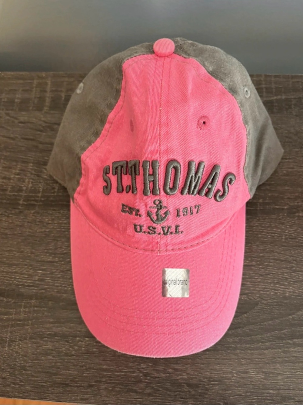 St. Thomas Pink & Grey Two-Tone Baseball Cap